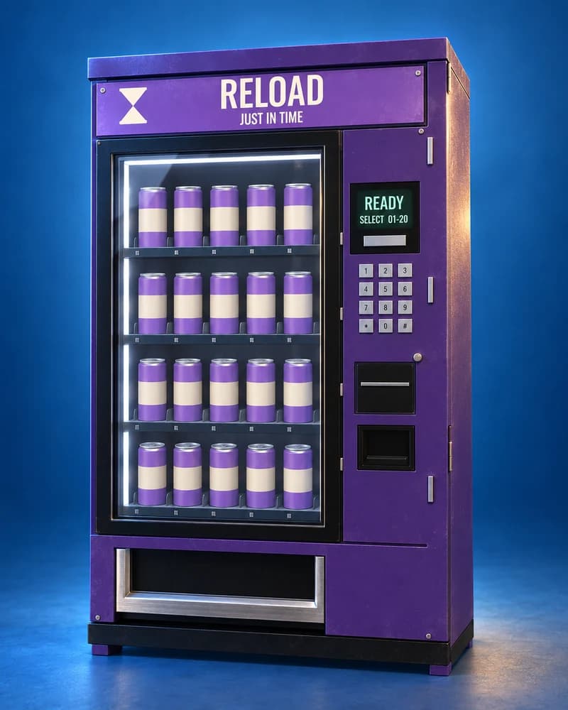 Just-In-Time vending machine from Damn, Zombies.