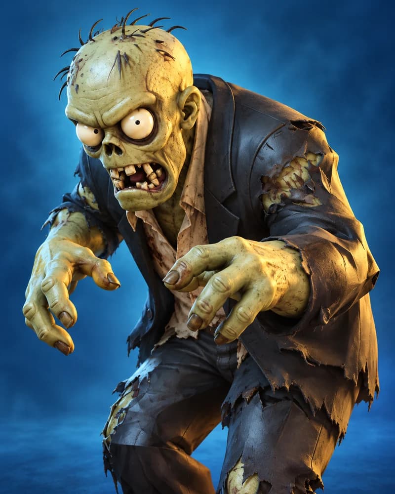 Promotional portrait of The Executive, the senior leadership zombie in Damn, Zombies.