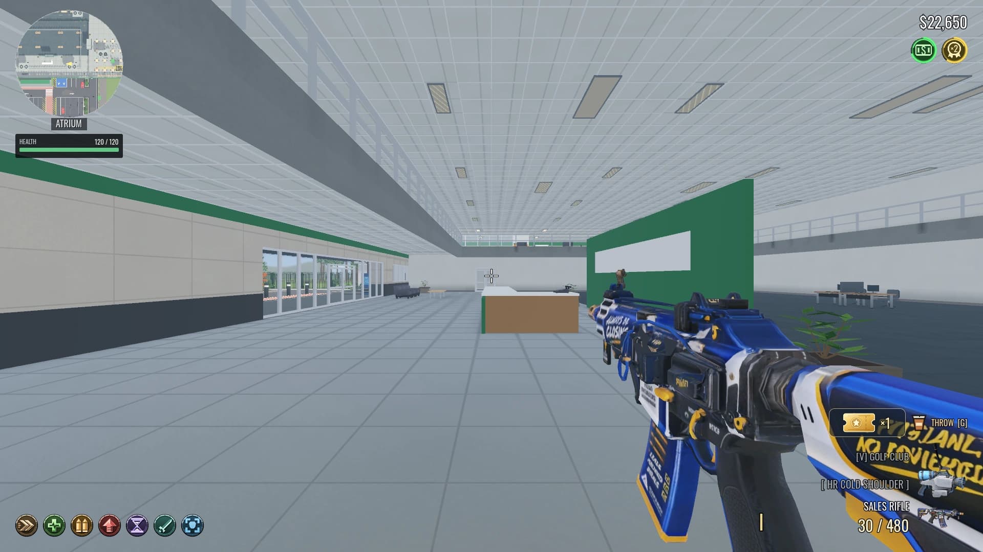 The HUD, before and after: before the visual update